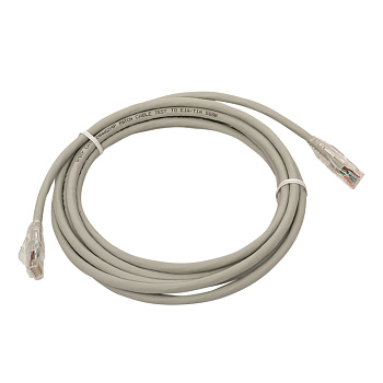 Патч-корд TERACOM PRO Cat,6 неэкранированный UTP оболочка LSZH серый (3,0м) EKF