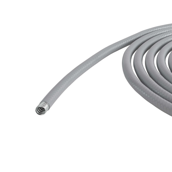 Металлорукав DN 26мм в гладкой ПВХ изоляции, Dвн 26,5 мм, Dнар 34,0, 25 м, цвет серый DKC