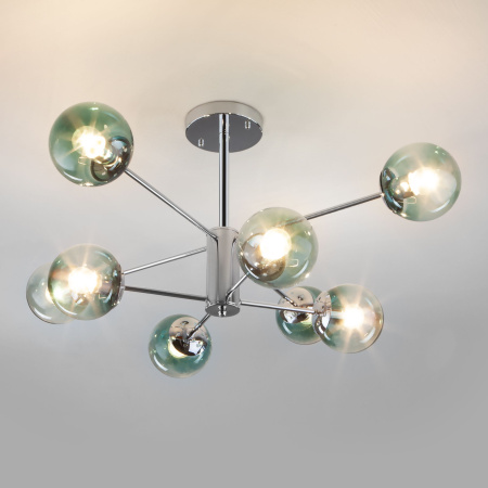 Потолочная люстра с плафонами 8*E27 хром IP20 (30166/8 хром) Eurosvet