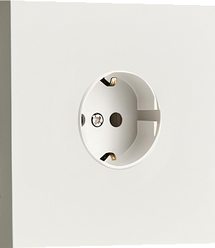 Donel N96 Розетка Schuko с заземлением, со шторками 16A 250 В~, Белый, серия DT