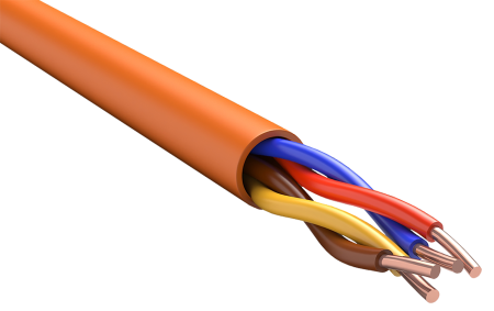 ITK Кабель огнестойкий КПСнг(А)-FRLS 2х2х0,35 оранжевый (200м)