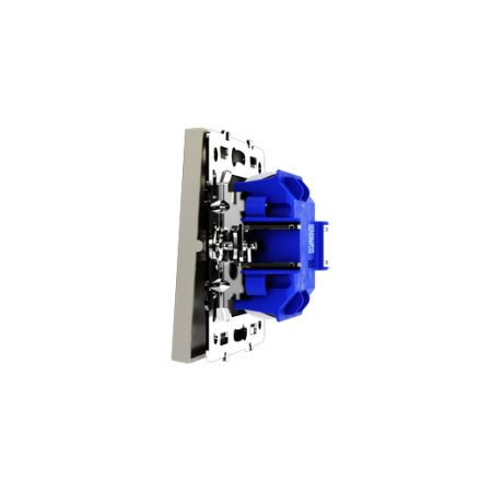 Выключатель с самовозвратом встраиваемый Voltum S70 одноклавишный 10А, (шелк)