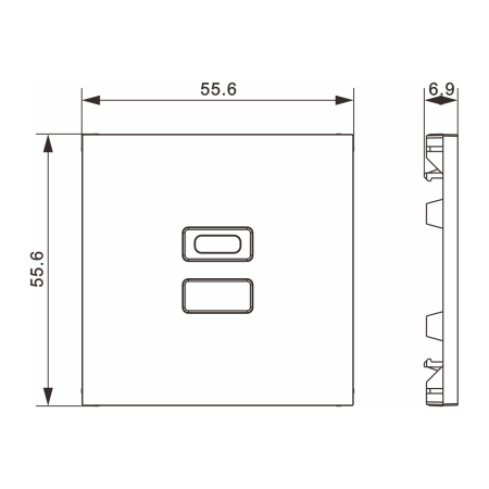Donel A07 шампань накладка для розеток USB, серия DB