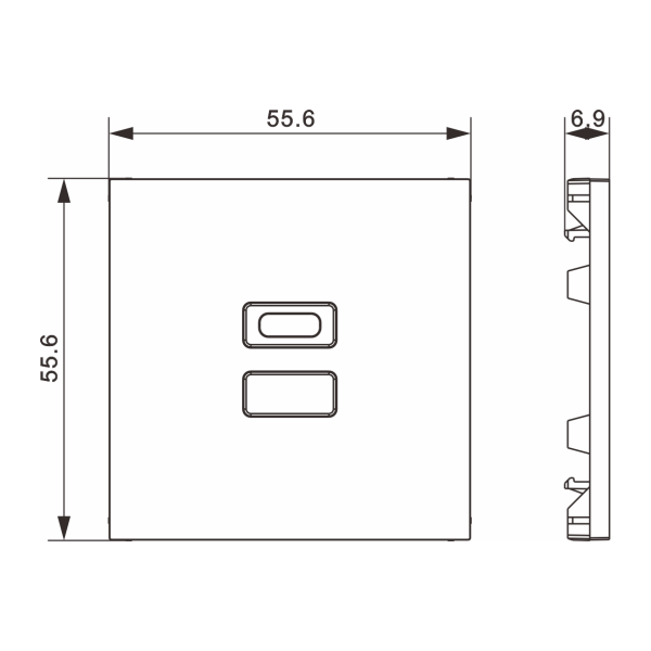 Donel A07 шампань накладка для розеток USB, серия DB
