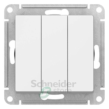 ATLASDESIGN Механизм выключателя СУ 3-кл 10А белый IP20 (уп.20шт) Schneider Electric