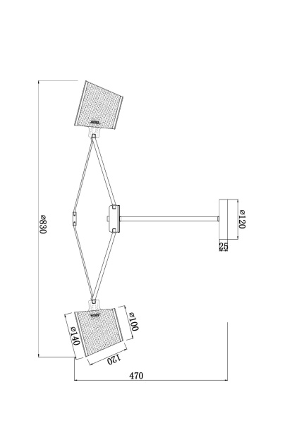 Люстра 8*E14 40Вт Хром IP20 Gino FR5108PL-08CH Freya