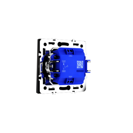 Выключатель с самовозвратом встраиваемый Voltum S70 одноклавишный 10А, (черный матовый)