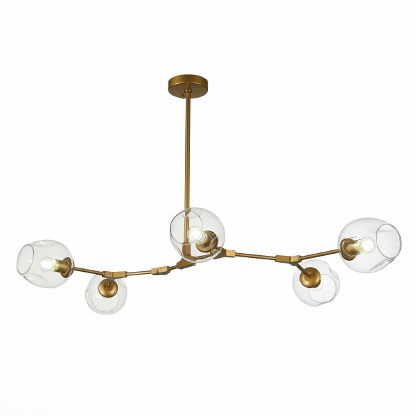 Люстра подвесная Золотистый/Прозрачный E27 5*40Вт SLE154823-05 EVOLUCE