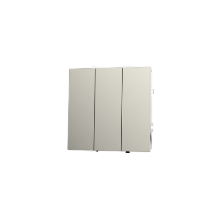 Выключатель встраиваемый Voltum S70 трехклавишный 10А, (шелк)