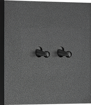 Donel N96 Переключатель на 2 тумблера, Каплевидный, 10AX 250V, Черный, серия DT