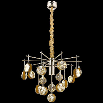 Люстра подвесная Золото/Аброкосовый, Прозрачный LED 16*9Вт WE240.16.303 WERTMARK