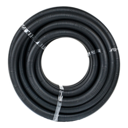 Труба гофр, негорючая безгалогеновая FRHF с протяжкой d50 мм (20 м) черная EKF-Plast