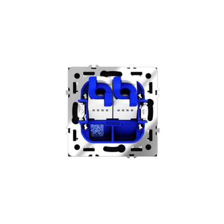 Розетка компьютерная встраиваемая Voltum S70 двойная RJ45+RJ45 КАТ.6, (графит)