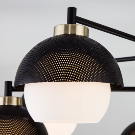 Потолочная люстра в стиле лофт 8*E27 60Вт черный IP20 Nocciola (70106/8 черный) Eurosvet