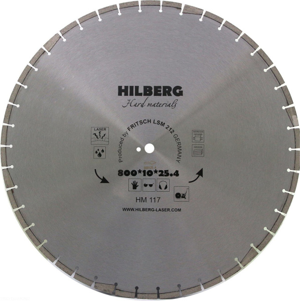 Диск алмазный отрезной 800*25,4*12 Hard Materials Лазер HM117 Hilberg