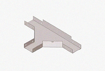 Лоток тройниковый глухой ОТГ 200х65 УХЛ2,5, оцинкованный лист S1,5