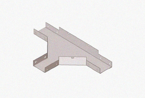Лоток тройниковый глухой ОТГ 200х65 УХЛ2,5, оцинкованный лист S1,5