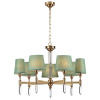 Люстра E14 7*40W LONDON бронзовый/зеленый/ткань ODEON LIGHT