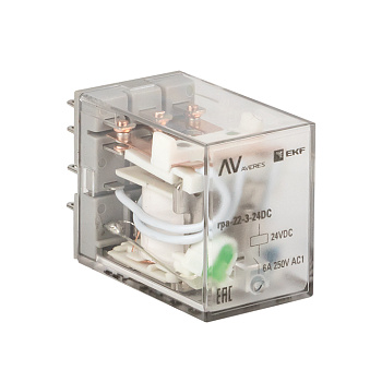 Реле промежуточное RPA 22/3 6A 24В DC AVERES EKF