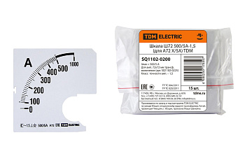 Шкала Ш72 500/5А-1,5 (для А72 Х/5А) TDM