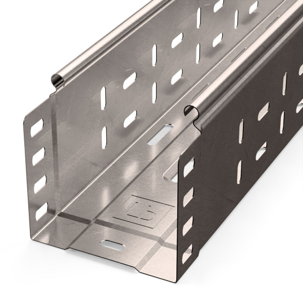 Лоток перфорированный Стандарт INOX (AISI 409) 100х100х3000 (0,7 мм) (6 м/уп) Промрукав