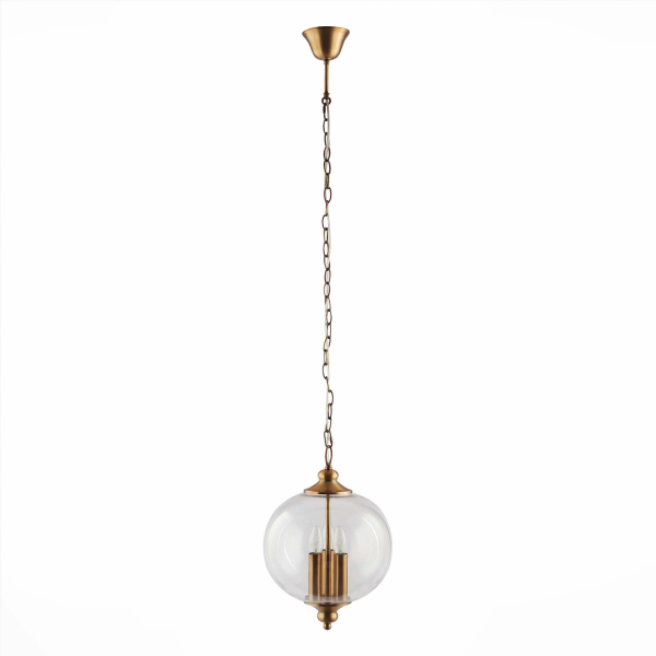 Светильник подвесной Золотистый/Прозрачный E14 3*60Вт SL362.203.03 ST LUCE