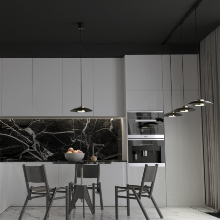 Св-к накл.св/д,провод 2м IP20 LED 4000K 18W 220-240V черный/золото PILZ NOVOTECH