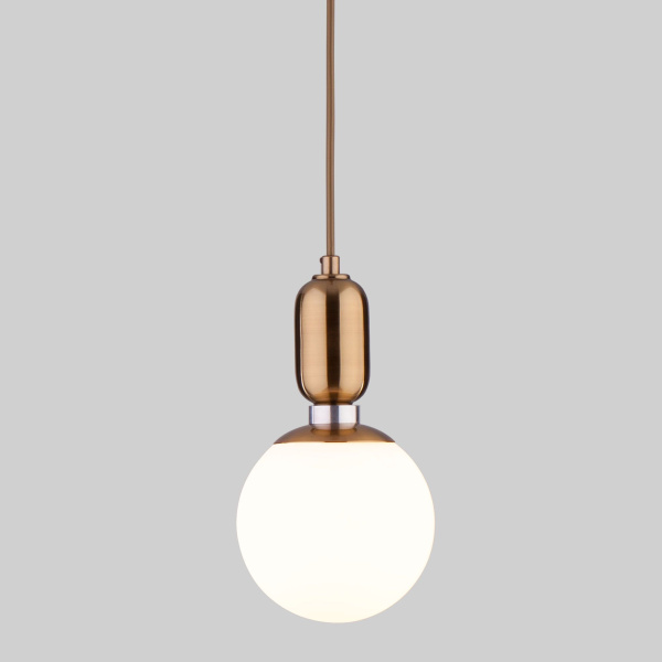 Подвесной светильник с плафоном 1*E27 60Вт латунь IP20 Bubble (50151/1 латунь) Eurosvet