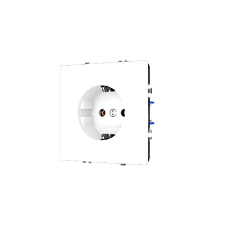Розетка встраиваемая Voltum S70 с заземлением 16А, (белый матовый)