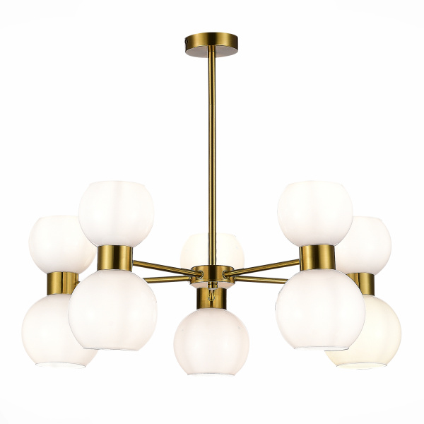 Люстра потолочная Латунь/Белый E27 10*60Вт SLE1138-302-10 EVOLUCE