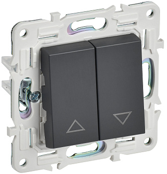 SKANDY Выключатель жалюзи 10А SK-V12T титан IEK