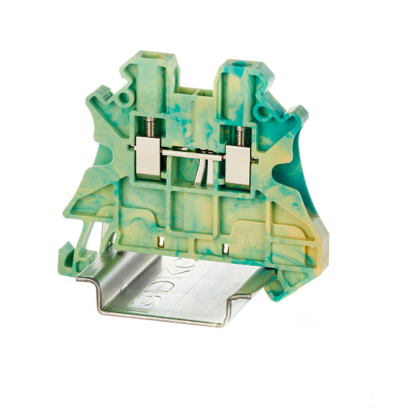 Клемма заземления, винтовой зажим, 2 точки подключения, 2.5 кв.мм DKC