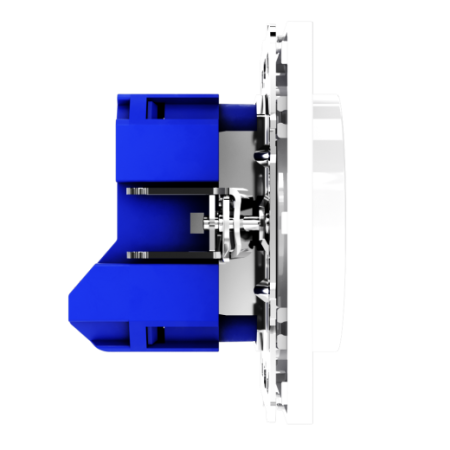 Светорегулятор встраиваемый Voltum S70 поворотно-нажимной 600 Вт, (белый глянцевый)