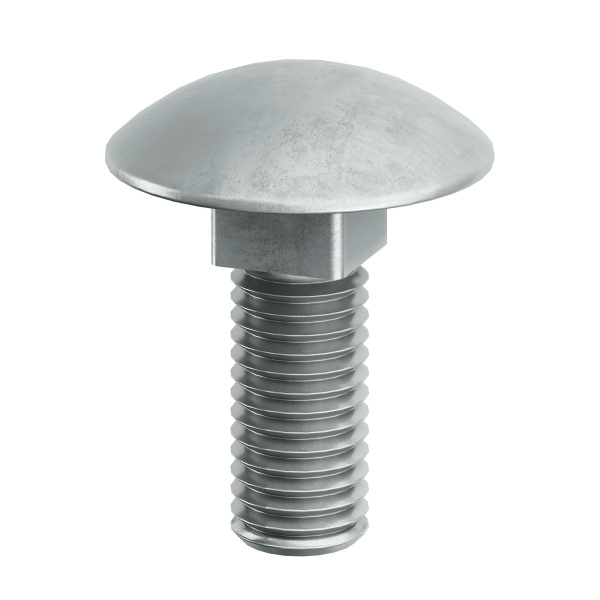 Винт с гладкой головкой и квадратным подголовником М6х16, горяеоцинкованный DKC