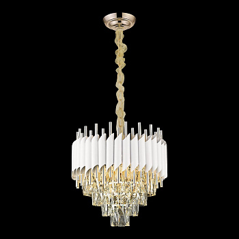 Люстра подвесная Белое золото/Прозрачный, Белый E14 9*40Вт WE138.09.003 WERTMARK