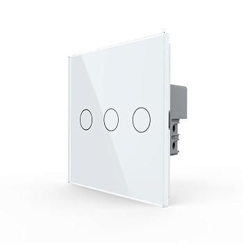 Сенсорный выключатель Livolo 3 клавиши 1 пост Белый UK стандарт VL-B603-3WG