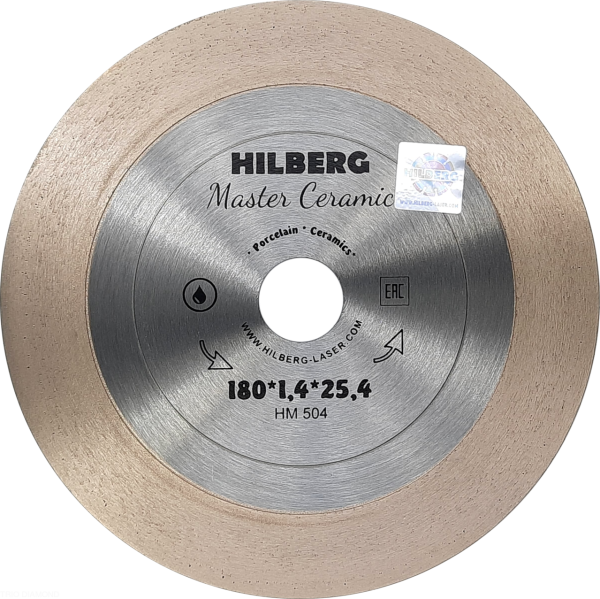 Диск алмазный отрезной 180*25,4 Master Сeramic HM504 Hilberg