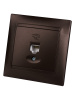 Розетка телефонная RJ11 шоколад "Лама" TDM