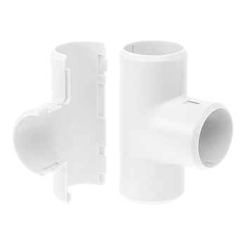 Тройник разборный белый d32 мм (15шт/180шт уп/кор) Промрукав