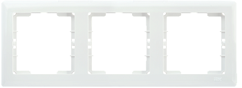 Рамка 3-местная горизонтальная РГ-3-ББ BOLERO белый IEK