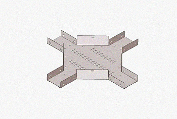 Лоток крестообразный замковый перфорированный КМЗ 200х50 УТ1,5, оцинкованный лист, S1,5