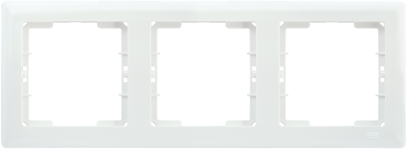 Рамка 3-местная горизонтальная РГ-3-ББ BOLERO белый IEK