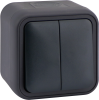 Donel W55 Переключатель 2-кл. накладной, антрацит, IP55, серия (тип) DIP55