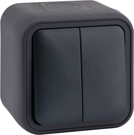Donel W55 Переключатель 2-кл. накладной, антрацит, IP55, серия (тип) DIP55