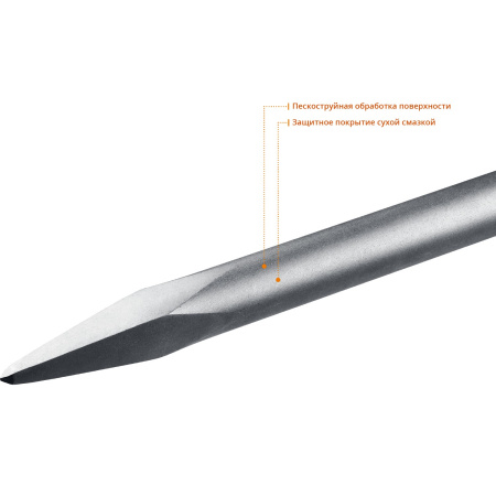 БУРАН HEX 30 Зубило пикообразное 600 мм ЗУБР
