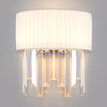 Настенный светильник с абажуром 2*E14 40Вт хром IP20 Amantea (10122/2 хром) Eurosvet