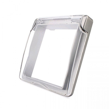 Влагозащитная крышка для розетки серая Livolo