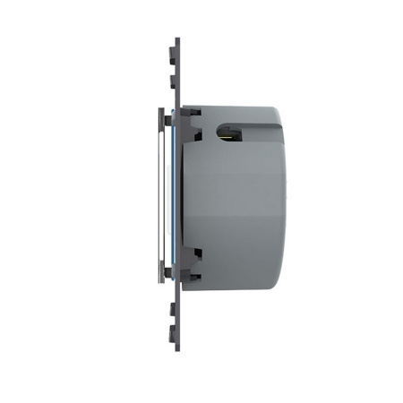 Выключатель Quadro 2 клавиши Черный (механизм) Livolo