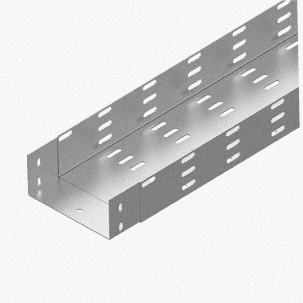 Лоток монтажный цельный перфорированный ЛМЦ100х65х2000 УТ1,5, оцинкованный лист, S1.0