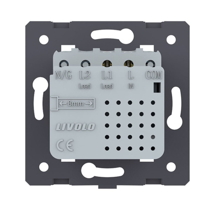 Одноклавишный сенсорный выключатель Module, цвет золотой (механизм) Livolo